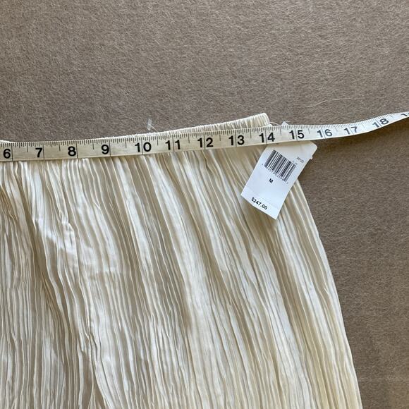 Caroline Rose Plisse Pants Set 2 Piece New Top Sz L Pants Sz M Ivory - Picture 14 of 16